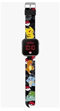 Pokémon detské čierné LED hodinky