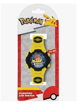 Dětské blikající hodinky Pokemon žluté