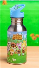 Animal Crossing kovová láhev s brčkem (500 ml)