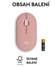 Logitech - Pebble Mouse 2 - M350s - Pink