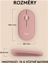 Logitech - Pebble Mouse 2 - M350s - Pink