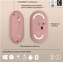 Logitech - Pebble Mouse 2 - M350s - Pink