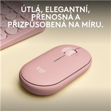 Logitech - Pebble Mouse 2 - M350s - Pink