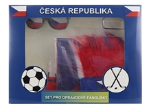 Fandící set Česká republika - s čelenkou