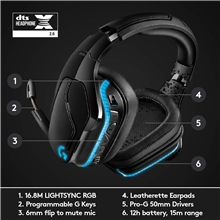 Logitech G935 Wireless 7.1 LIGHTSYNC Gaming Headset - Black