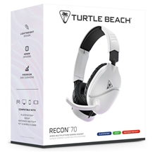 Herní sluchátka Turtle Beach RECON 70P, 3.5mm, bílé (PC/PS4/PS5/X1/XSX)