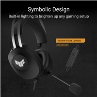 ASUS sluchátka TUF Gaming H1 GEN II, drátová, černá