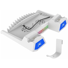 iPega P5S023 Multifunkční nabíjecí stojan s chlazením pro PS5/PS5 Slim White (PS5)