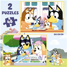 Puzzle v kufříku 2x48 - Bluey