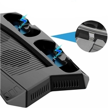 Charging stand with cooling fan for PS5