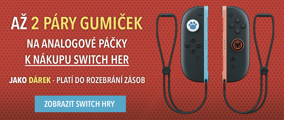 Gumičky na analogové páčky ke Switch hrám zdarma