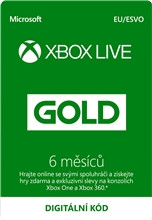 Xbox Live GOLD členství 6 měsíců