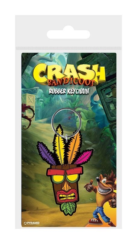 Crash Bandicoot Gumová Klíčenka - Aku Aku (6cm)