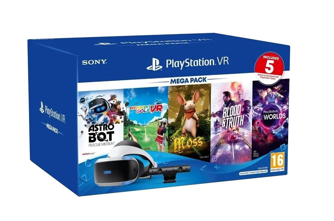 PlayStation VR V2 + kamera V2 + Mega Pack 5 her - verze 2 (PS4/PS5)