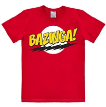 Pánské tričko Big Bang Theory Teorie velkého třesku: Bazinga (M) červené bavlna