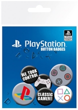Placka Playstation: Set 6 placek (průměr 2,5 cm 3,2 cm)