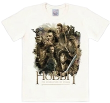 Pánské tričko Hobbit: Poster (S) bílé bavlna