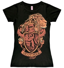 Dámské tričko Harry Potter: Gryffindor Logo (XS) černé bavlna