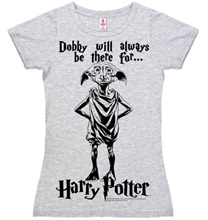 Dámské tričko Harry Potter: Dobby Logo (S) šedé bavlna