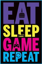 Plakát Gaming: Eat,Sleep,Game,Repeat (61 x 91,5 cm)