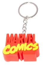 Gumový přívěsek na klíče Marvel: 3D Logo (7 x 3 cm)