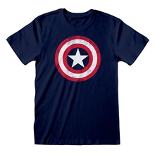Pánské tričko Marvel Captain America Kapitán Amerika: Škrábaný štít (M) modré bavlna