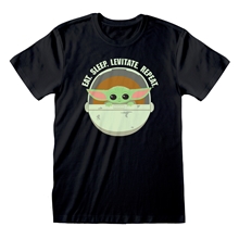 Pánské tričko Star Wars Hvězdné Války TV seriál The Mandalorian: Eat Sleep Levitate (XL) černé bavlna