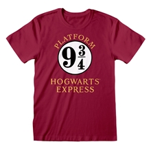 Pánské tričko Harry Potter: Hogwarts Express - vlak do Bradavic (S) červené bavlna