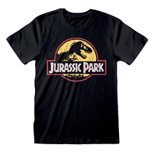 Pánské tričko Jurassic Park Jurský park: Original Logo (S) černé bavlna