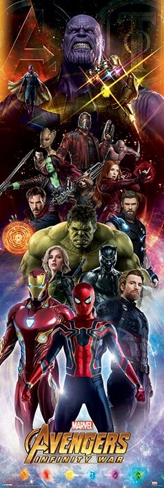 Velký plakát na dveře Marvel Avengers: Infinity War (53 x 158 cm)