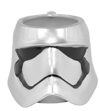 Keramický hrnek Star Wars Hvězdné války: Kapitán Phasma 3D (objem 400 ml) stříbrný