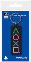 Přívěsek na klíče Playstation: Tvary logo (4,5 x 6 cm) černý