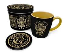 Dárkový set v plechové krabičce Harry Potter: Gringotts (objem hrnku 370 ml)