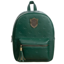 Dámský městský batoh Harry Potter: Zmijozel - Slytherin (objem 6 litrů 22 x 28 x 10 cm) zelený polyuretan