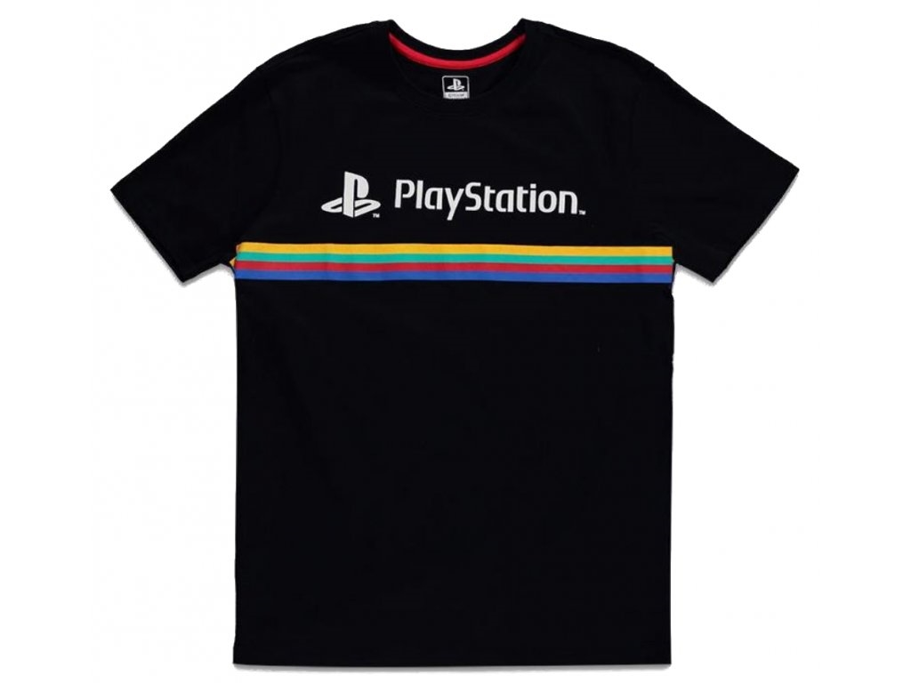 Tričko Playstation: Color Stripe (L)