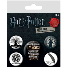 Sada placek Harry Potter - Symbols, 5 ks