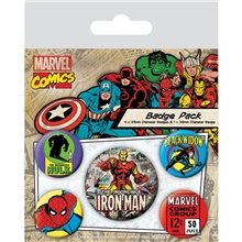 Sada placek Marvel Comics - Iron Man, 5 ks
