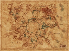 Obraz Legend of Zelda - Hyrule World Map