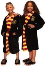 Dětský fleece župan Harry Potter: Hogwarts (7-9 let) černá