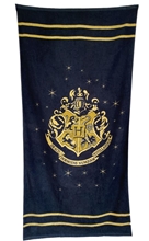 Osuška - ručník Harry Potter: Zlatý erb (75 x 150 cm) černá bavlna