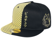 Čepice snapback - kšiltovka Pokémon: Blok Pikachu (nastavetelná) černá