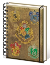 A5 blok-zápisník Harry Potter: Erb Bradavic - Hogwarts (14,8 x 21 cm) kroužková vazba