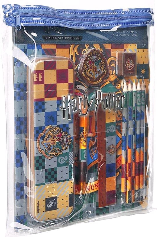 Set školních a psacích pomůcek Harry Potter: House Crests 11 předmětů (21 x 26 cm)