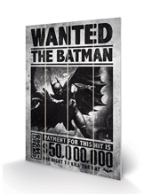 Obraz DC Comics Batman: Wanted malba na dřevě (40 cm x 59 cm)