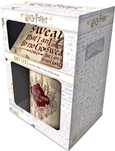 Dárkový set Harry Potter: Pobertův plánek - Marauders Map hrnek-přívěsek-tácek (objem hrnku 315 ml)