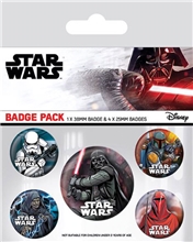 Placky Star Wars Hvězdné války: Dark Side set 5 kusů (25 mm,38 mm)