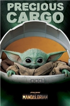 Plakát Star Wars Hvězdné Války TV seriál The Mandalorian: Precious Cargo - mladý Yoda (61 x 91,5 cm)