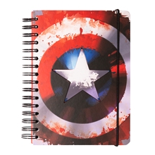Poznámkový blok Marvel: Captain America Kroužková vazba (A5 14,8 x 21,0 cm)