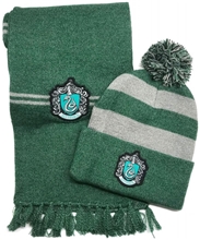 Zimní čepice a šála Harry Potter: Zmijozel (univerzální)