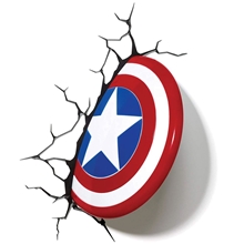 Dekorativní lampa na zeď Marvel: Kapitán Amerika 3D štít multicolor